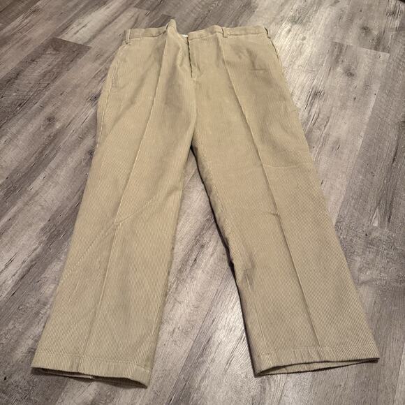 Nautica Wide Wale Corduroy Pants Mens Sz 40x30 Tan Straight Leg 100% Cotton - Picture 7 of 7